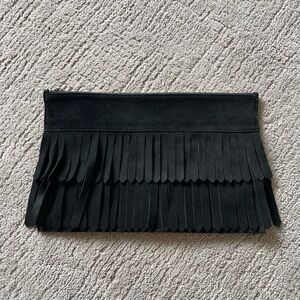 Madewell The Suede Fringe Clutch